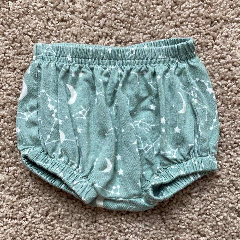 Emerson Bamboo Rayon Constellation Night Sky Space Bloomers 0-3 Month Green